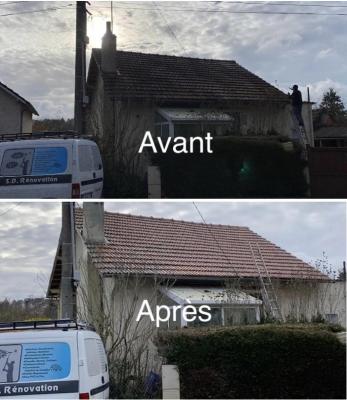Traitement et nettoyage de la toiture complète